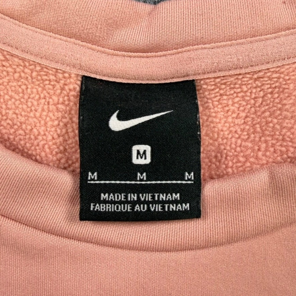 Nike Just Do It Crewneck‎ Sweatshirt Womens Medium Peach Pink Graphic Pullover - Picture 9 of 12